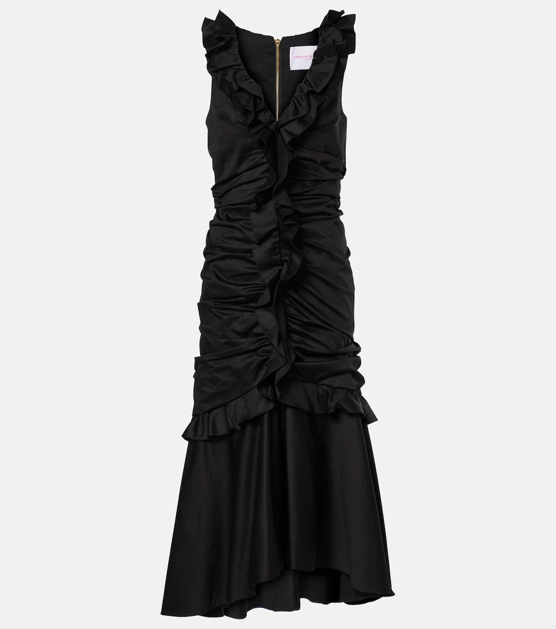 Carolina Herrera - Ruffled cotton-blend midi dress