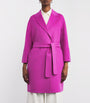 Max Mara Pink Virgin Wool Arona Wrap Coat
