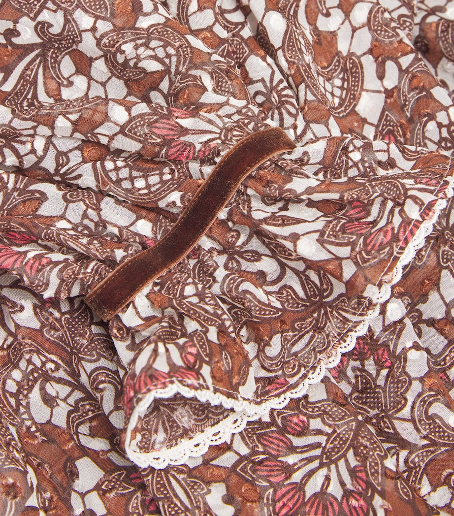 ME+EM Multi Silk-Blend Jacquard Blouse