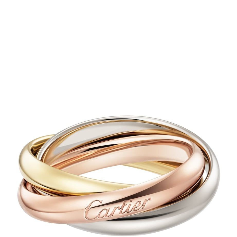 Medium White, Yellow and Rose Gold Trinity Ring
