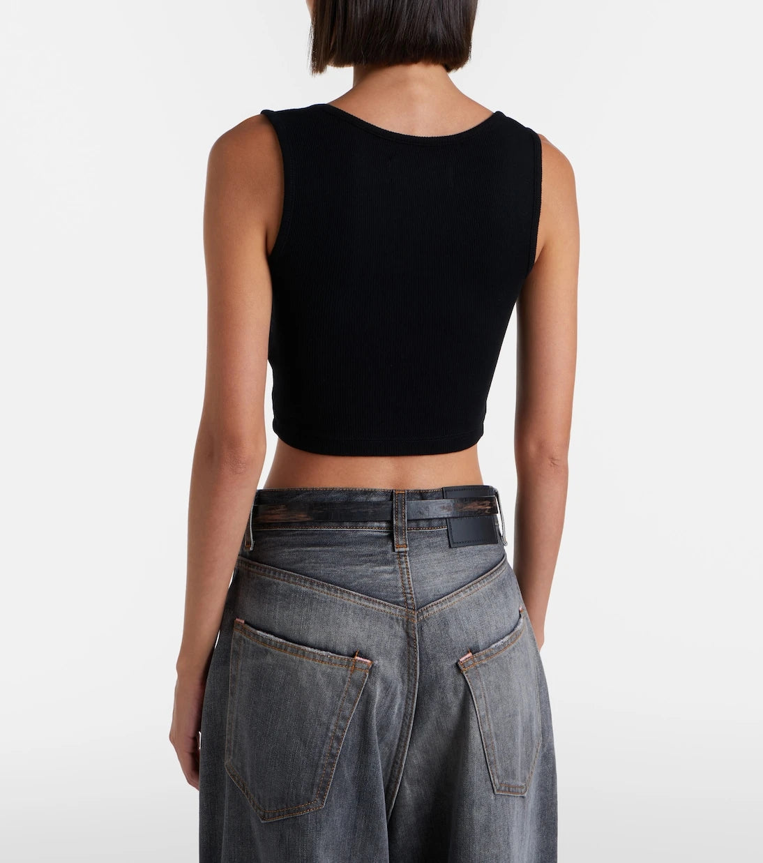 Vivienne Westwood - Orb ribbed-knit jersey crop top