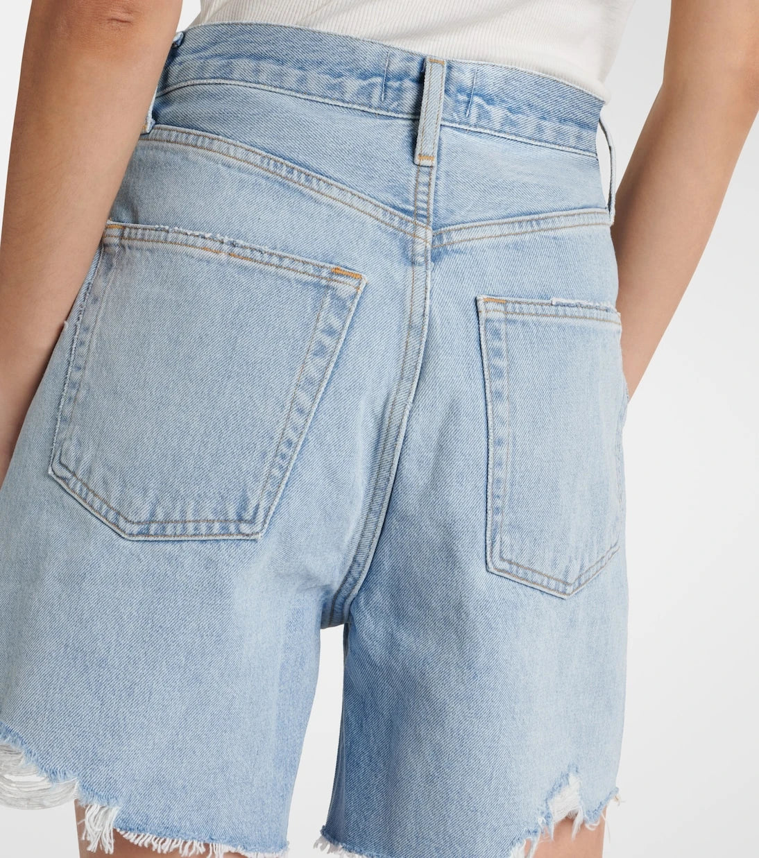 Agolde - Stella high-rise denim shorts