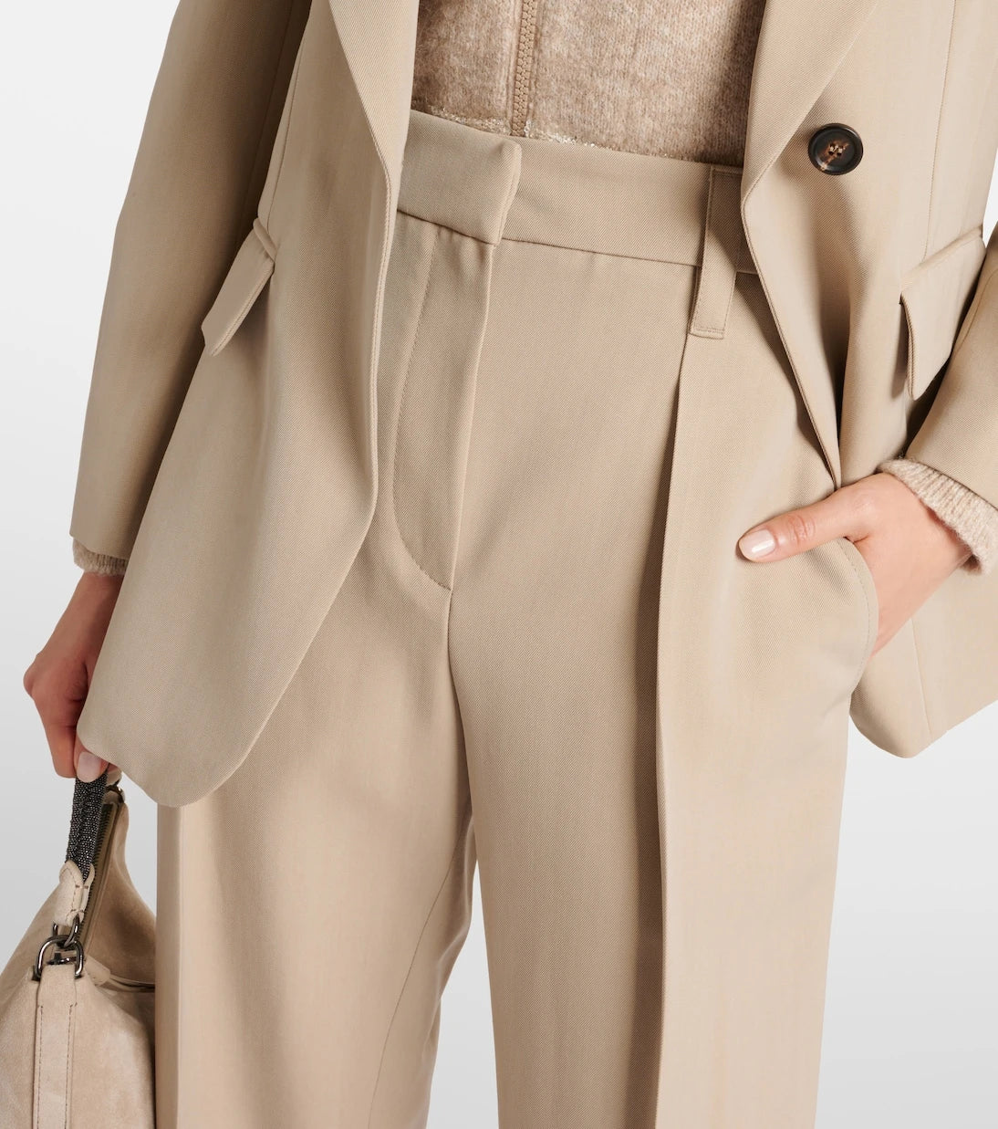Brunello Cucinelli - Wool-blend straight pants