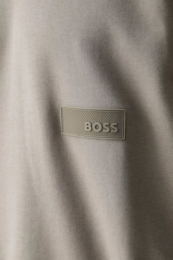 BOSS Green Erkek Pamuklu Sweatshirt SW_Crewneck