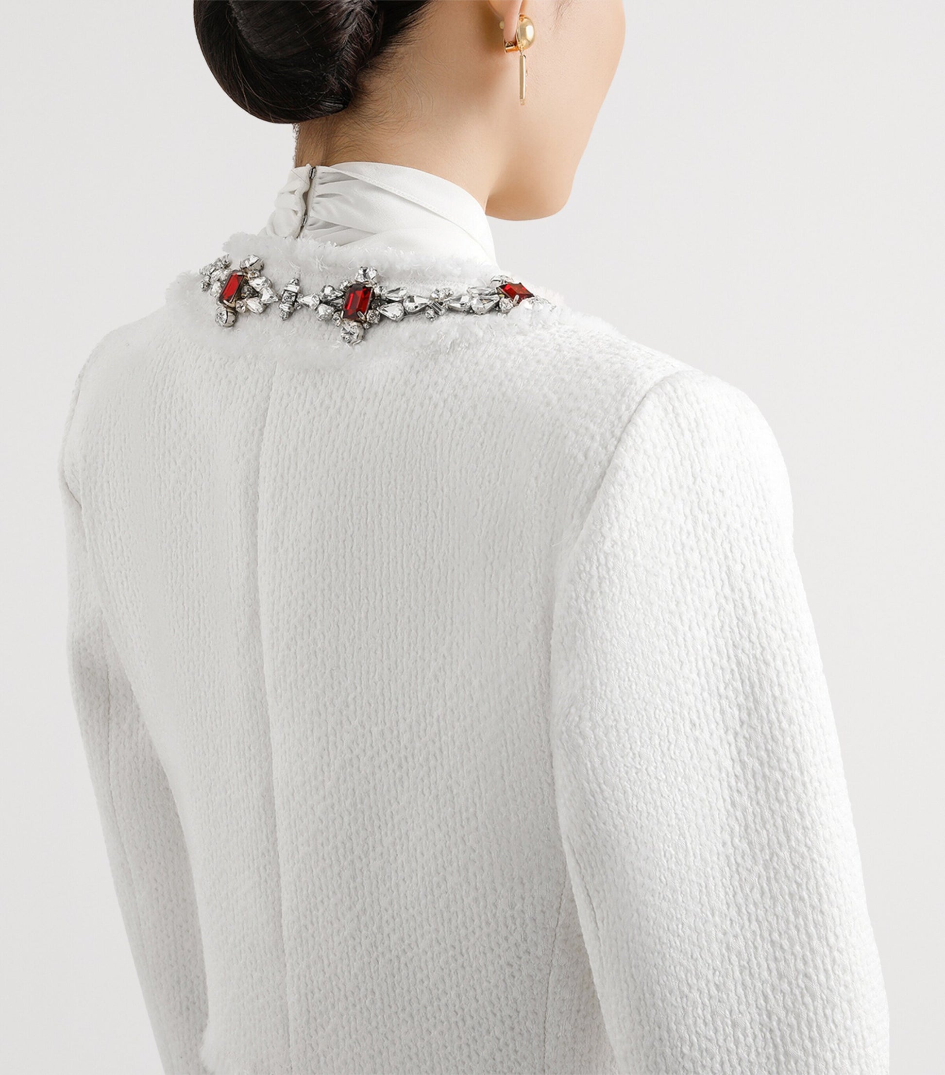 Dolce & Gabbana Multi Tweed Embellished Jacket