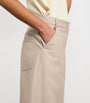 Yves Salomon Beige Lambskin Wide-Leg Trousers