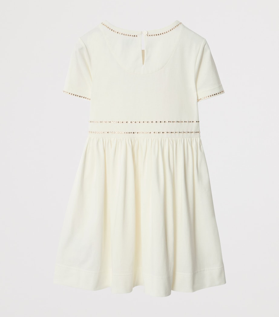 Burberry Kids Crystal-Embellished Cotton EKD Dress (3-12 Years)
