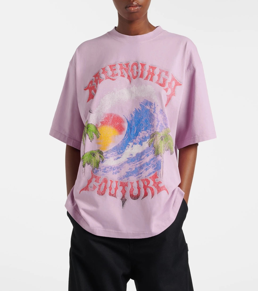 Balenciaga - Printed cotton jersey T-shirt