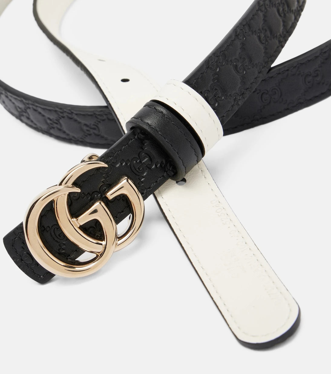 Gucci - Double G reversible leather belt