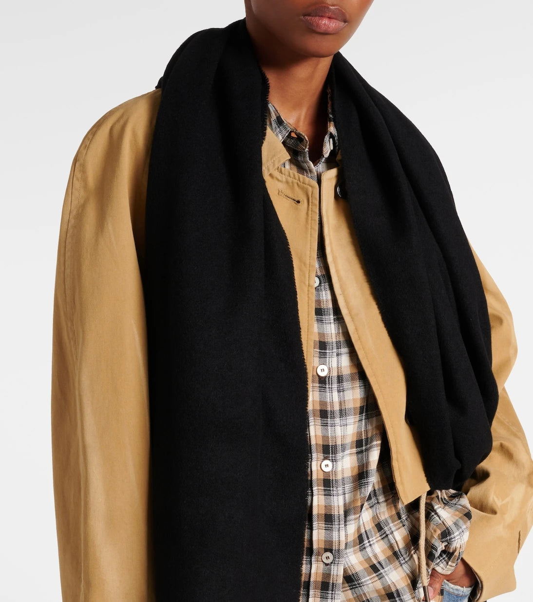 Acne Studios - Canada Narrow fringed cashmere scarf