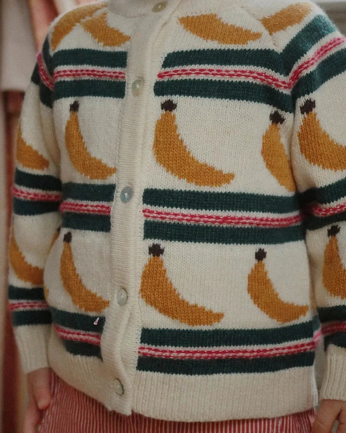 Детска жилетка с въ;на Konges Sløjd BILLI KNIT CARDIGAN