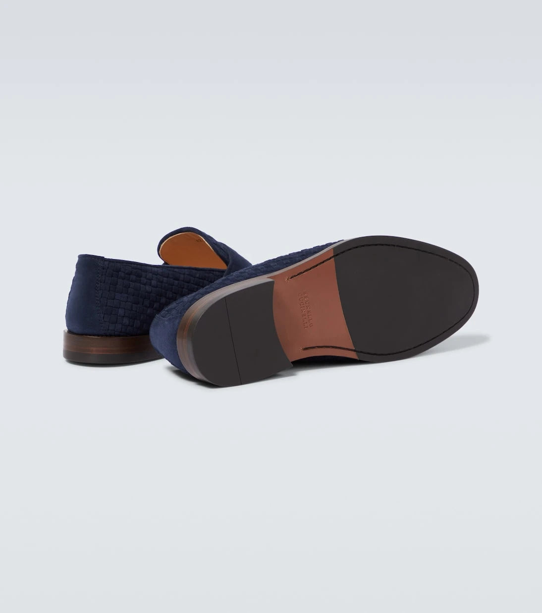 Brunello Cucinelli - Woven suede penny loafers