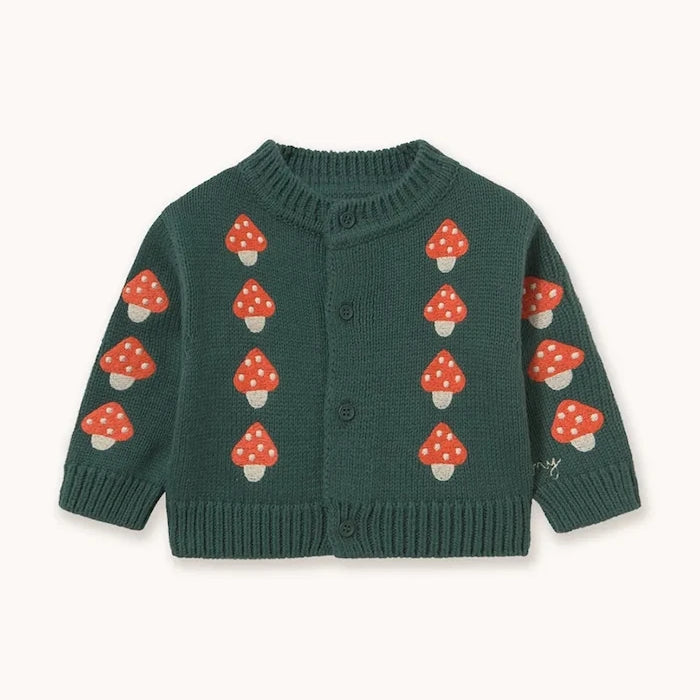 MINI MUSHROOMS BABY CARDIGAN Pamuk Çocuk Yeleği