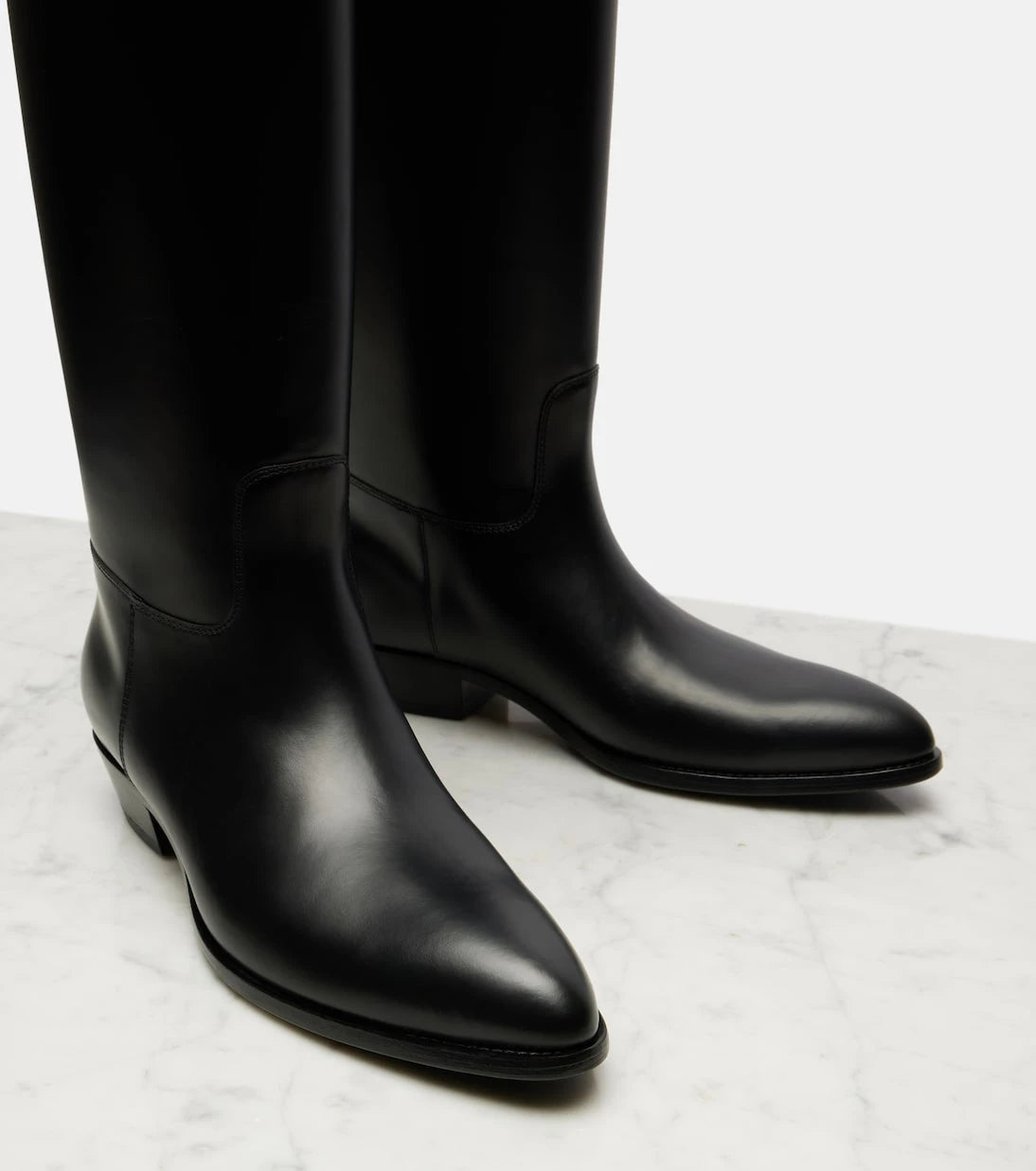 The Row - Western leather knee-high boots