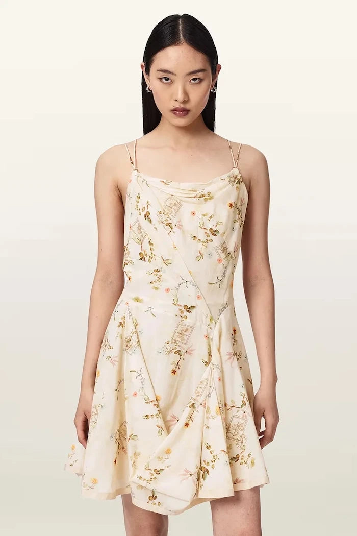AllSaints лятна рокля с вискоза CLAIRE