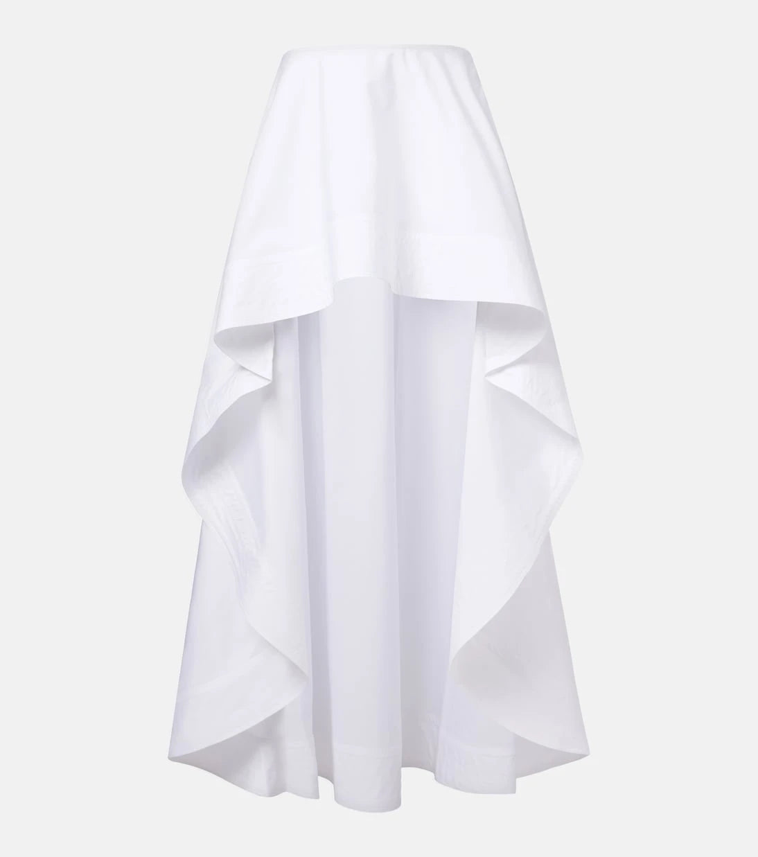 Stella McCartney - Asymmetric ruffled cotton poplin miniskirt