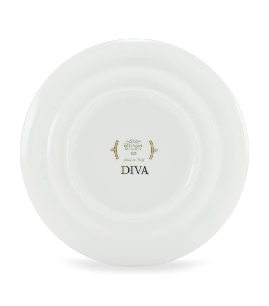 GINORI 1735 Porcelain Colonna Diva Verde Dessert Plate (20cm)