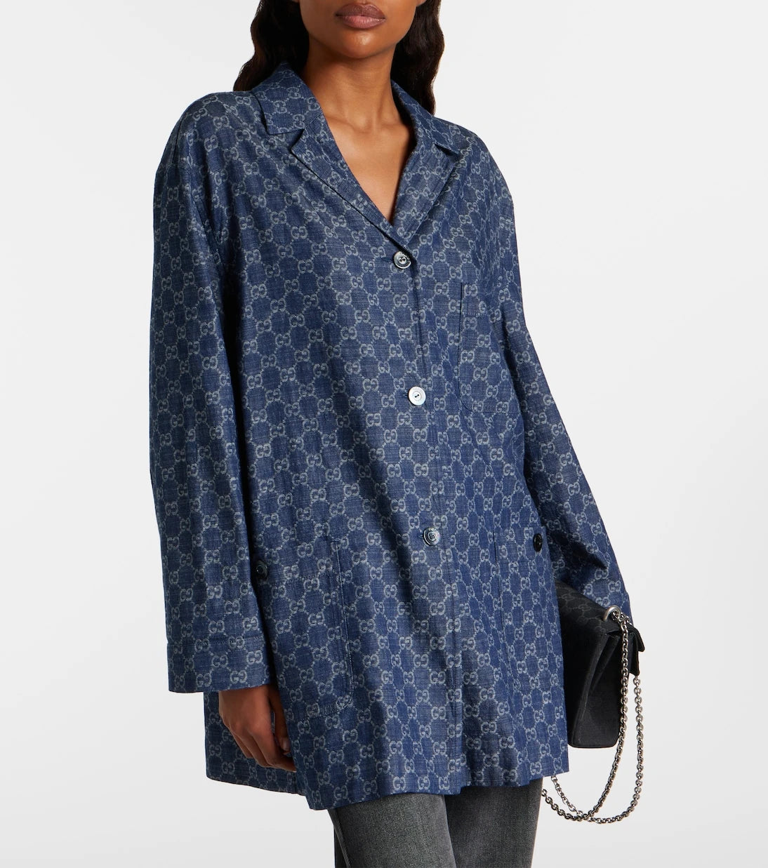 Gucci - GG jacquard denim shirt