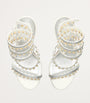 René Caovilla White Embellished Chandelier Heeled Sandals 105