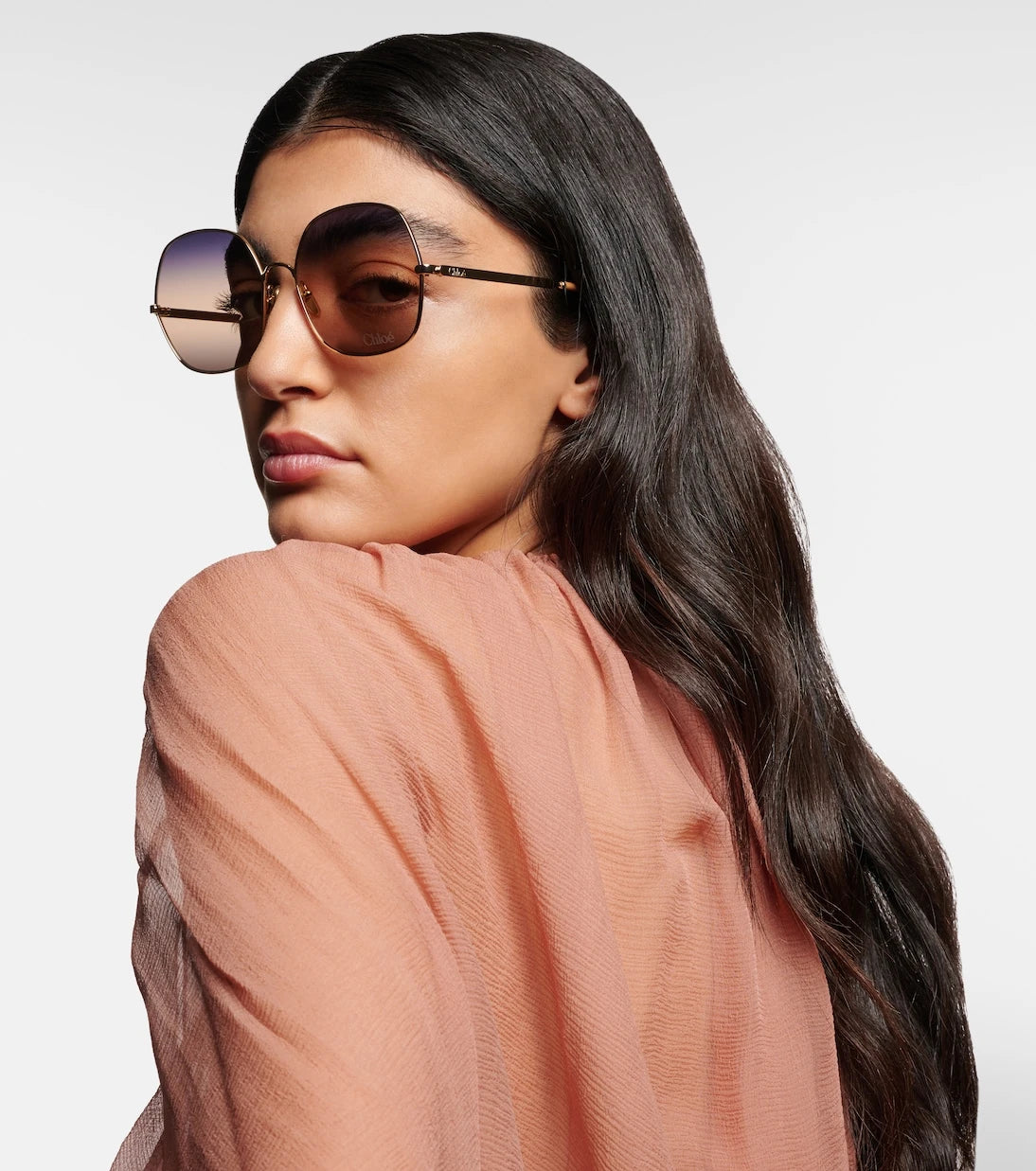 نظارة شمسية كبيرة الحجم طراز Aly من Chloé