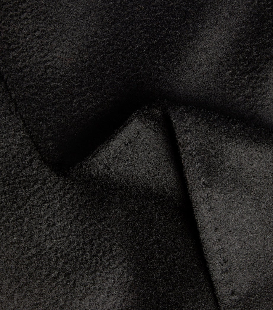 Max Mara Black Manuela Belted Coat