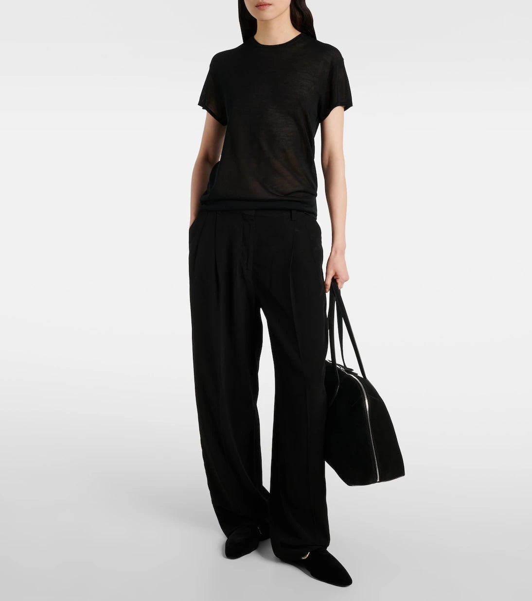 Toteme - Knitted silk t-shirt