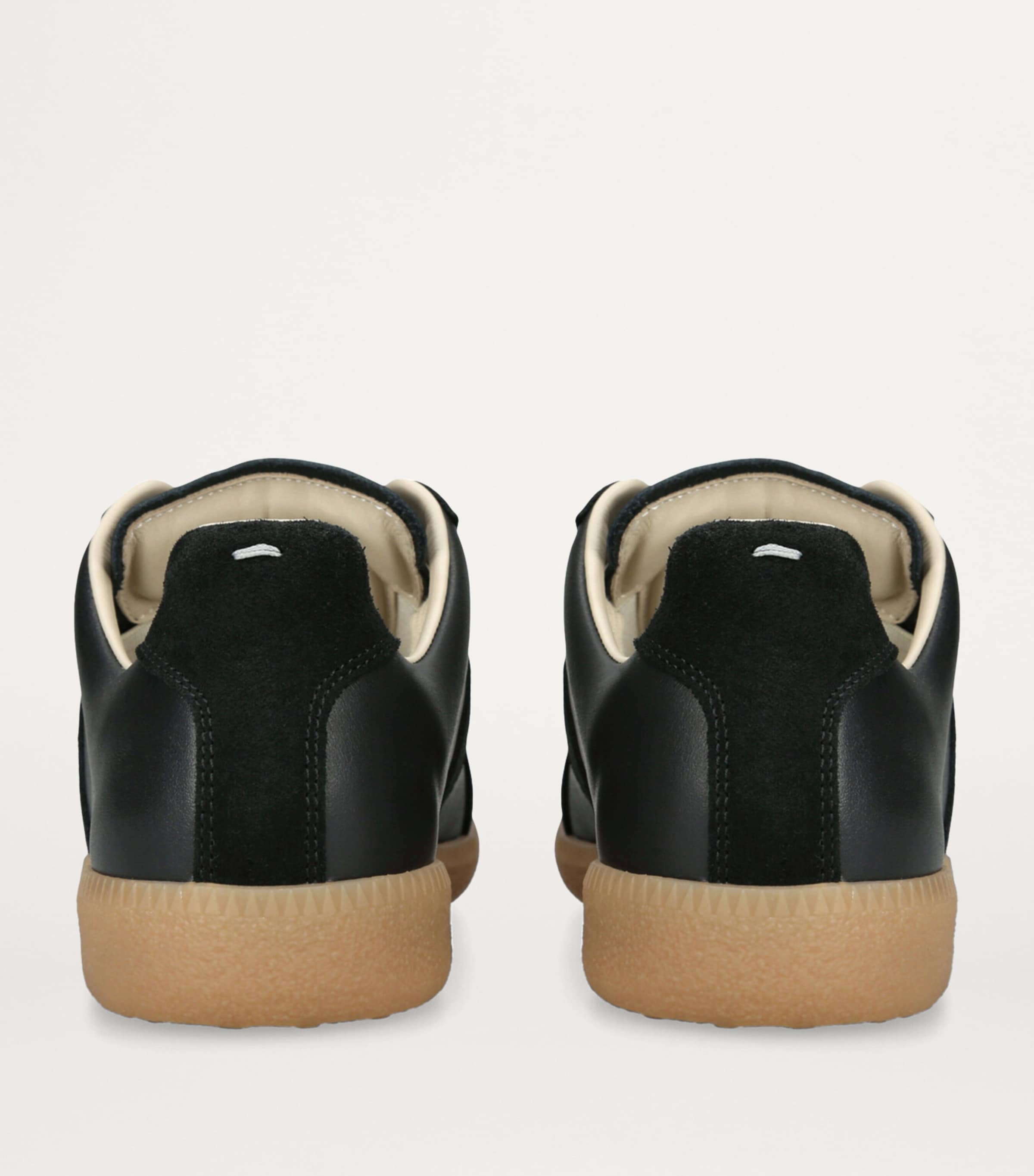 Maison Margiela Black Leather Replica Sneakers