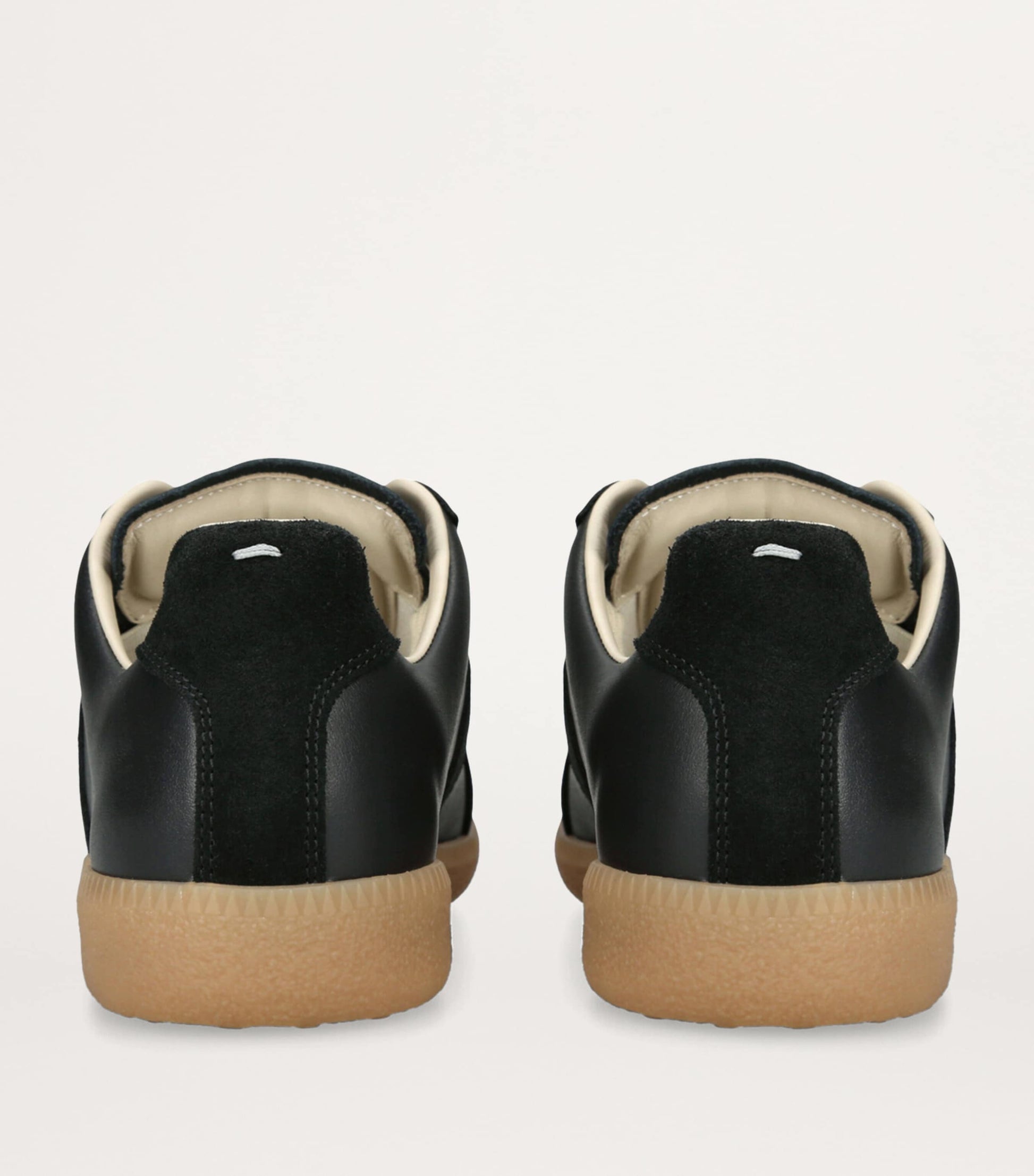 Maison Margiela Black Leather Replica Sneakers