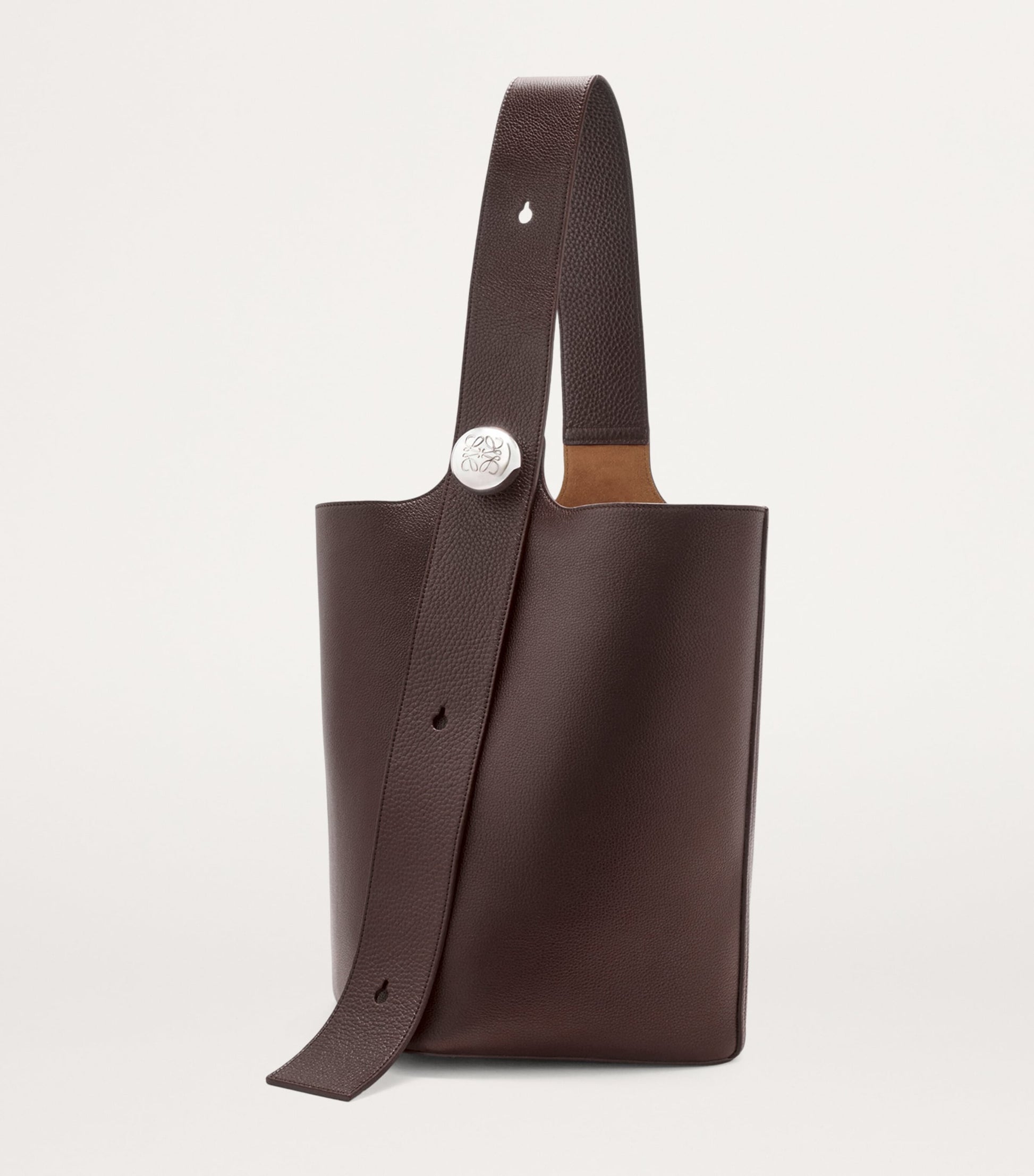 Large Leather Pebble Bucket Bag