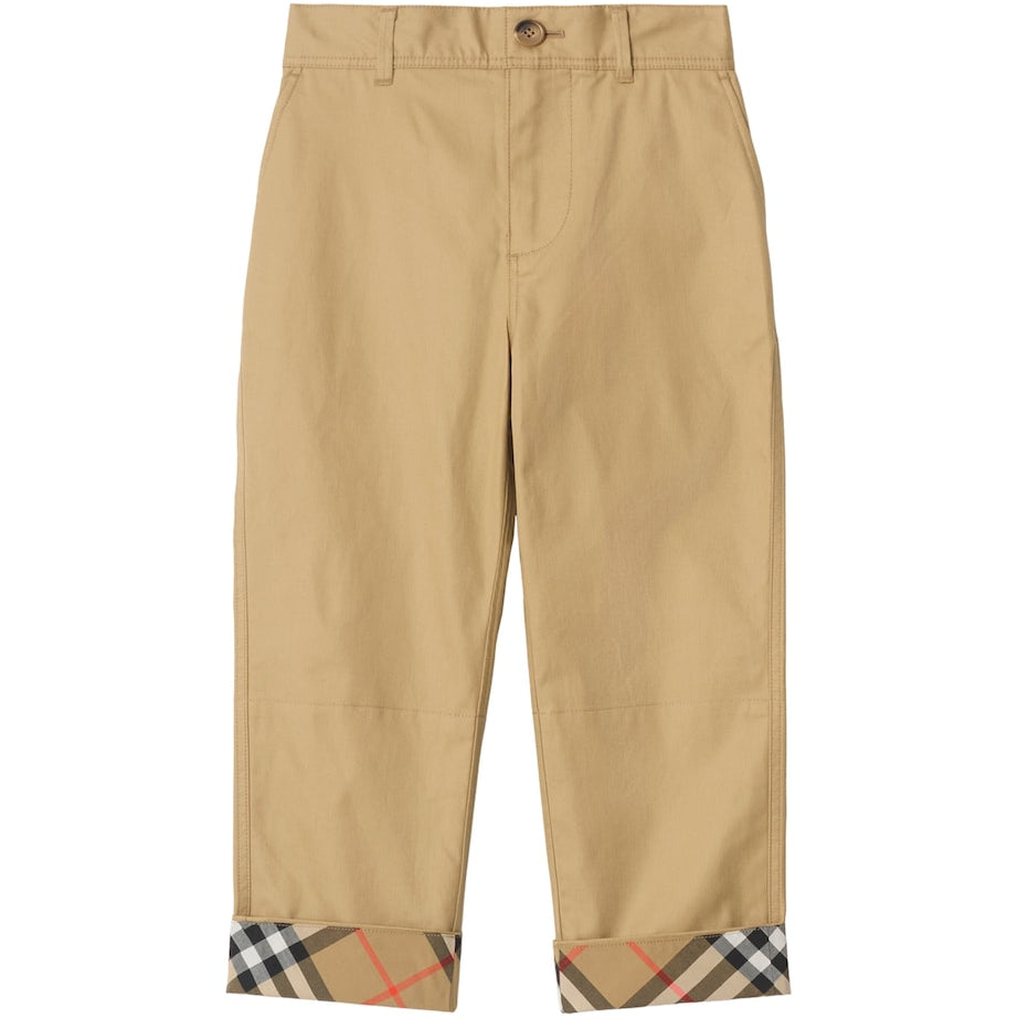 Burberry Kids Check Turn-Up Chinos (3-12 Years)