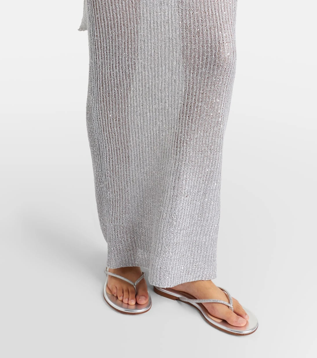 Bananhot - Aretha sequined one-shoulder maxi dress
