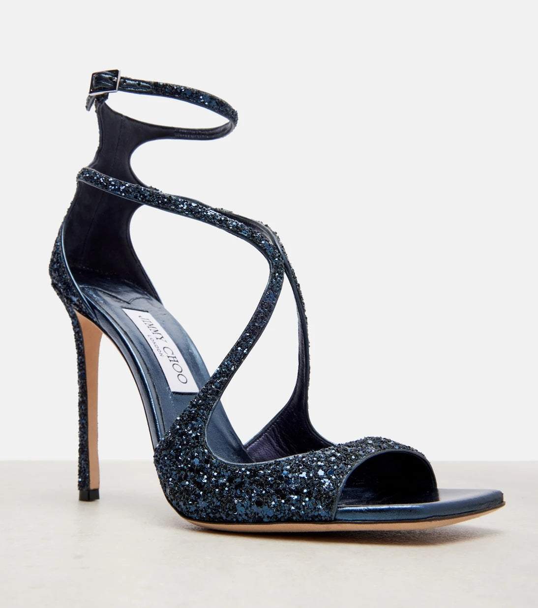 Jimmy Choo - صندل آسيا 110 بكعب لامع