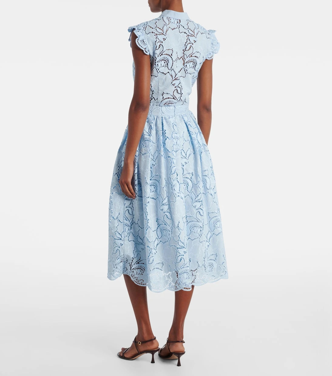 Erdem - Laser-cut pleated skirt