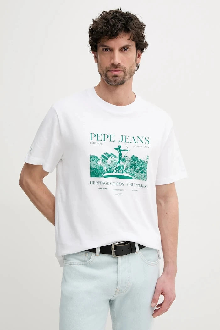 Памучна тениска Pepe Jeans PATCH