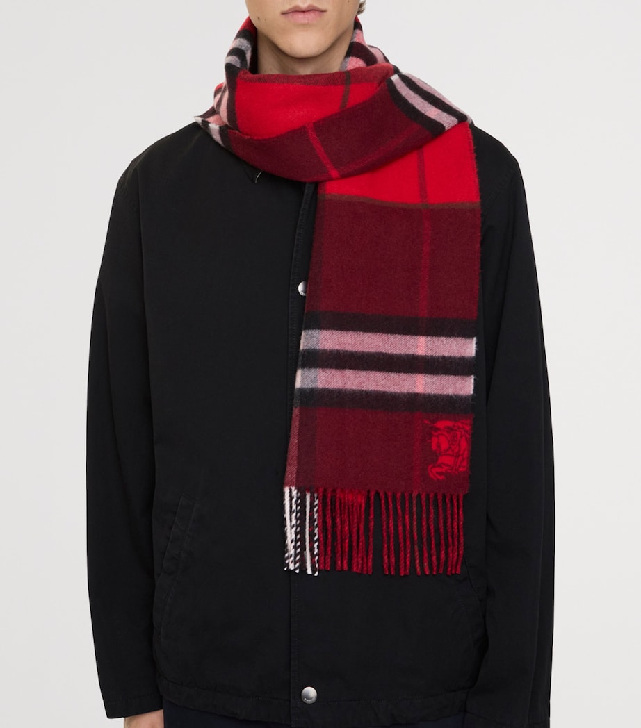 Cashmere Contrast Check Scarf
