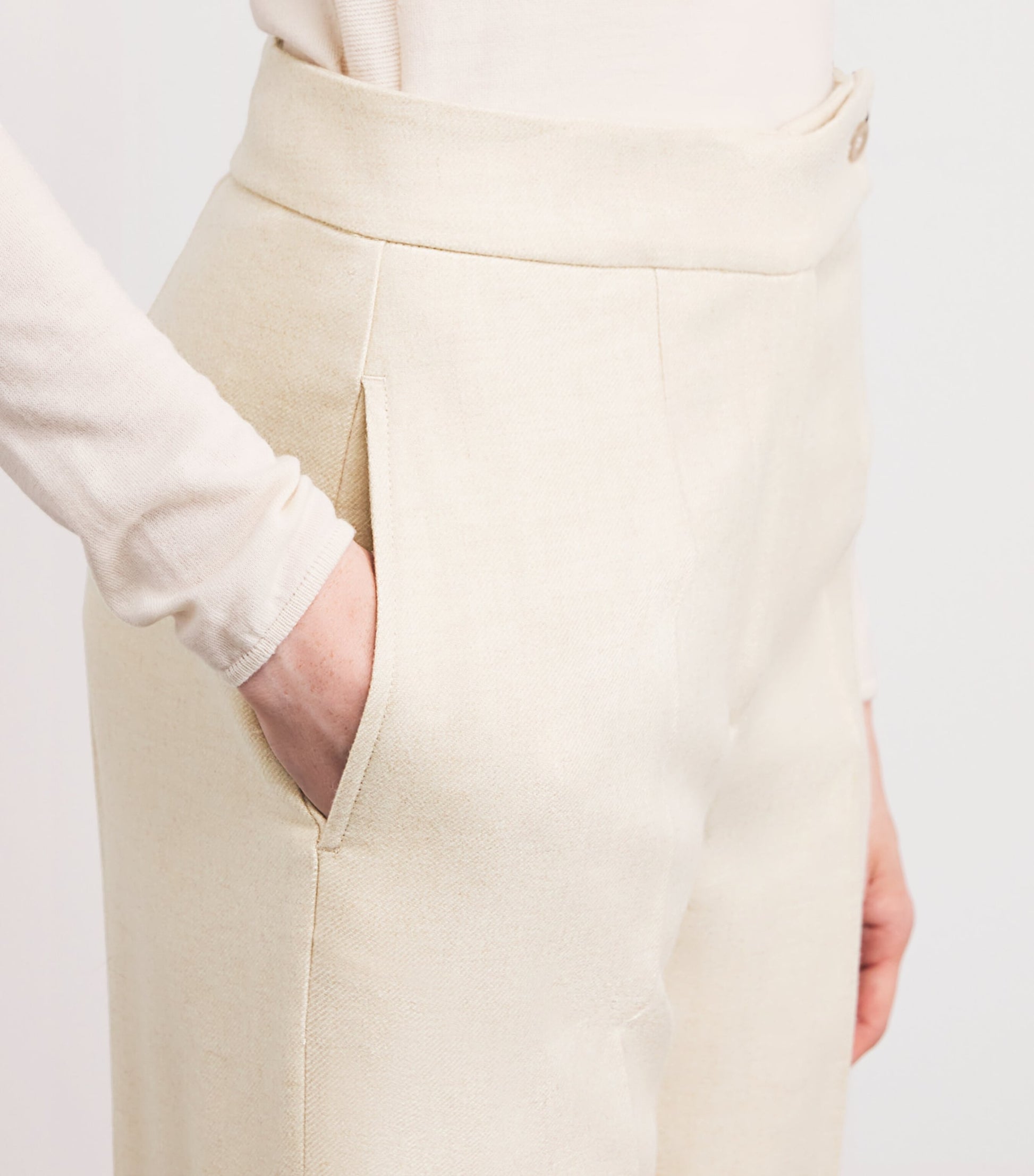 Cashmere Straight Tailored Trousers