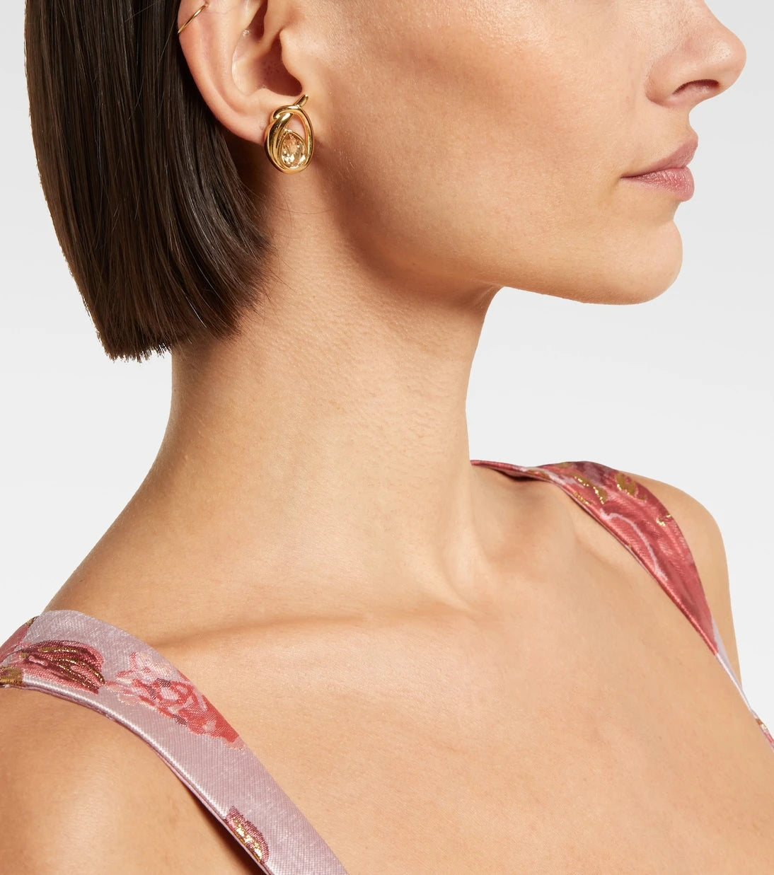 Oscar de la Renta - Looped crystal-embellished earrings