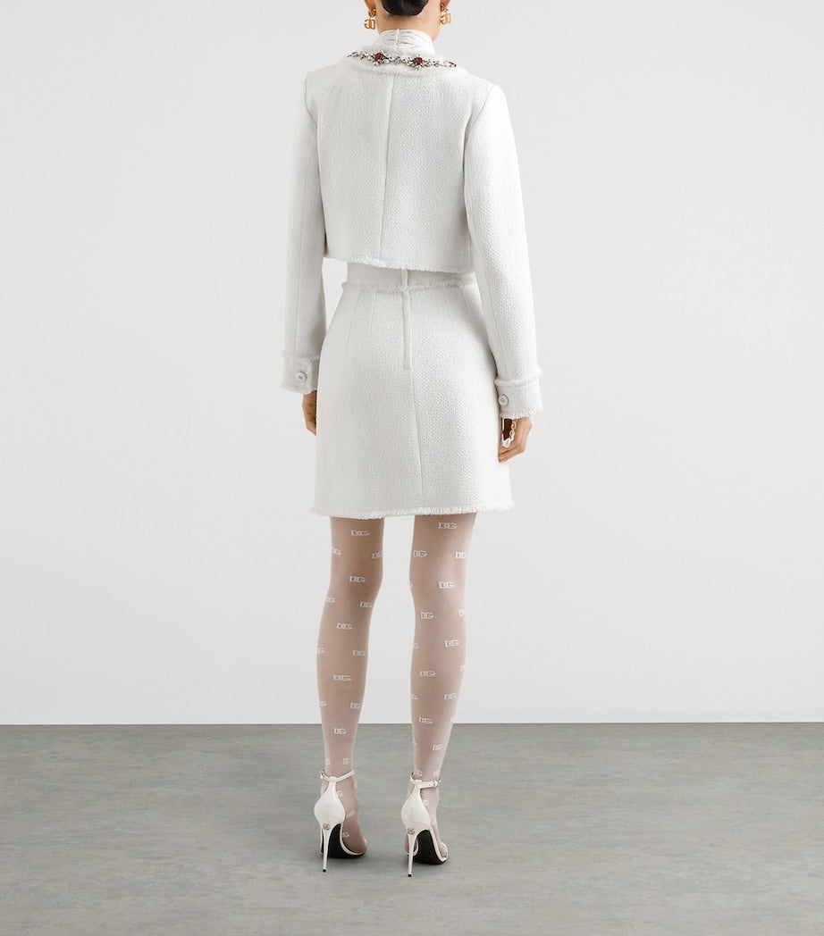 Multi Tweed Mini Skirt