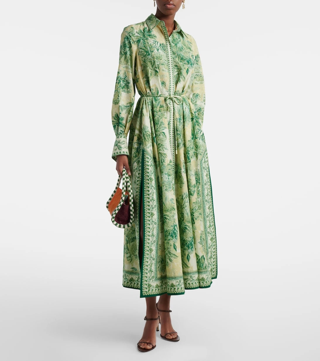 Alémais - Sara printed cotton and silk shirt dress