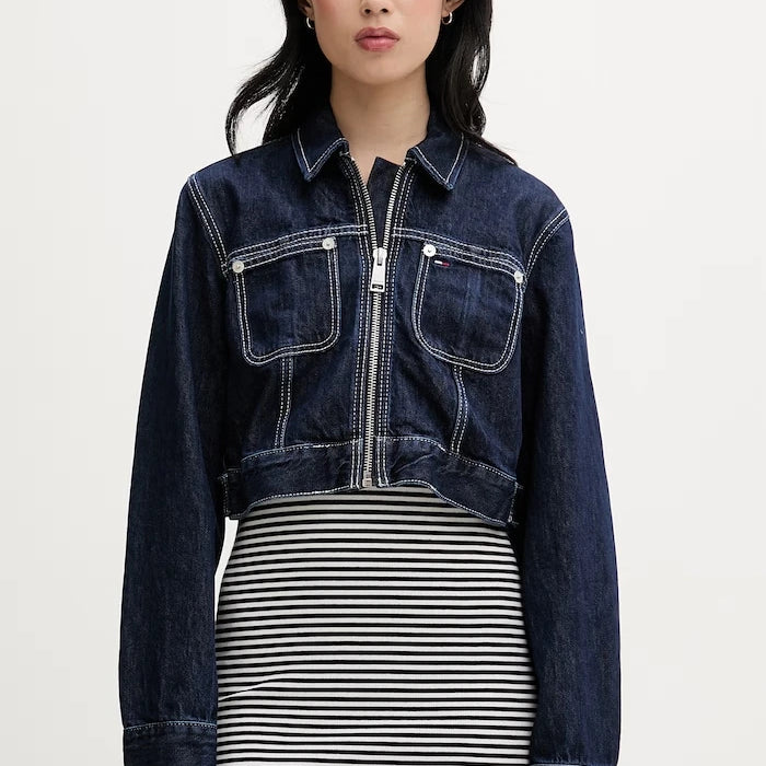 Tommy Jeans преходно яке дамско от деним