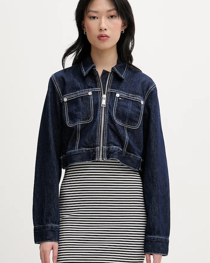 Tommy Jeans преходно яке дамско от деним