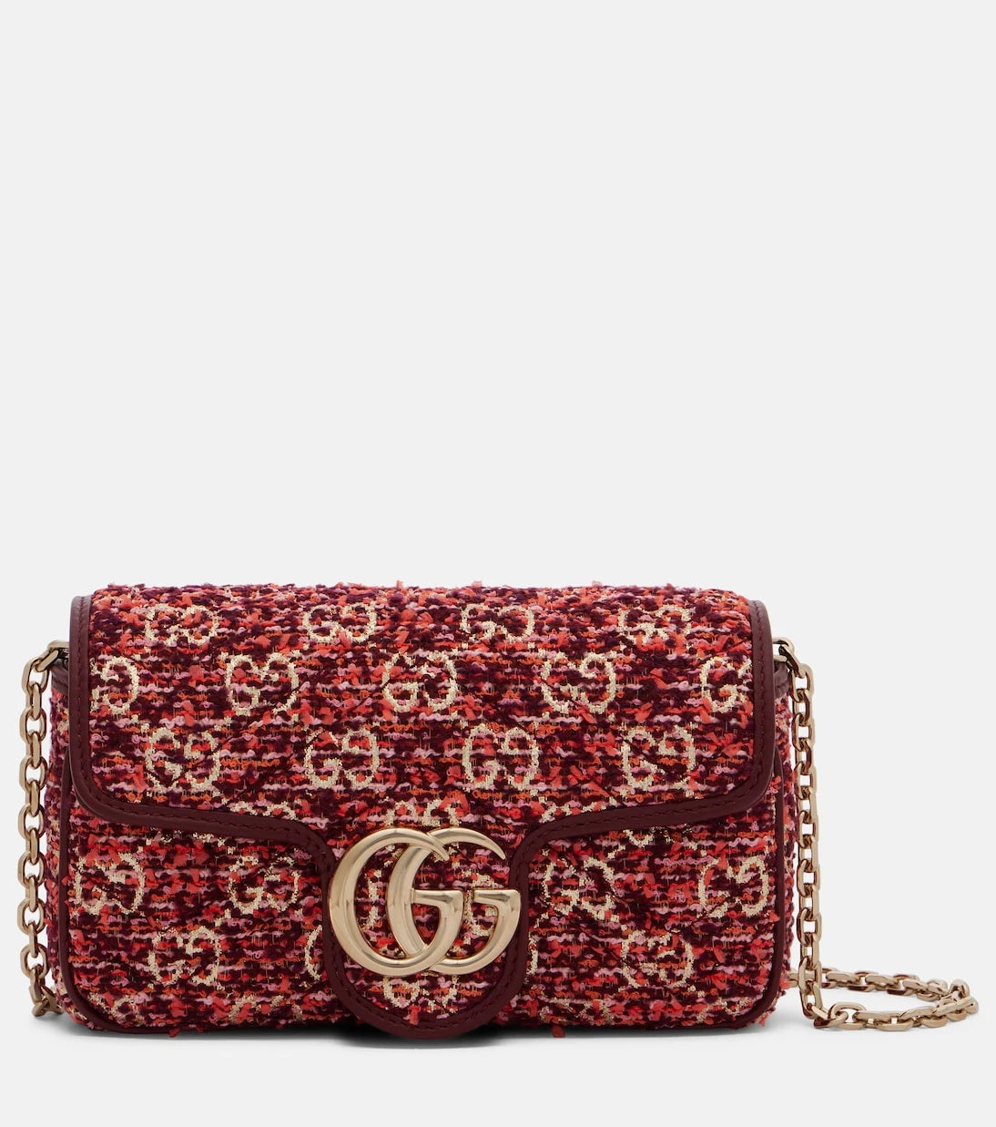 Gucci - GG Marmont Mini tweed shoulder bag