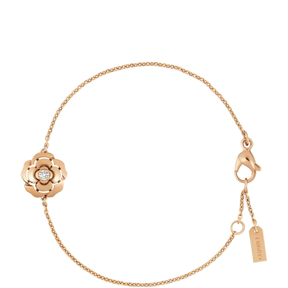 CHANEL Rose Gold and Diamond Extrait de Camélia Bracelet