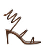 Brown Satin Embellished Cleo Sandals 80