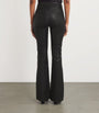 Black Leather Lou Lou Flared Trousers