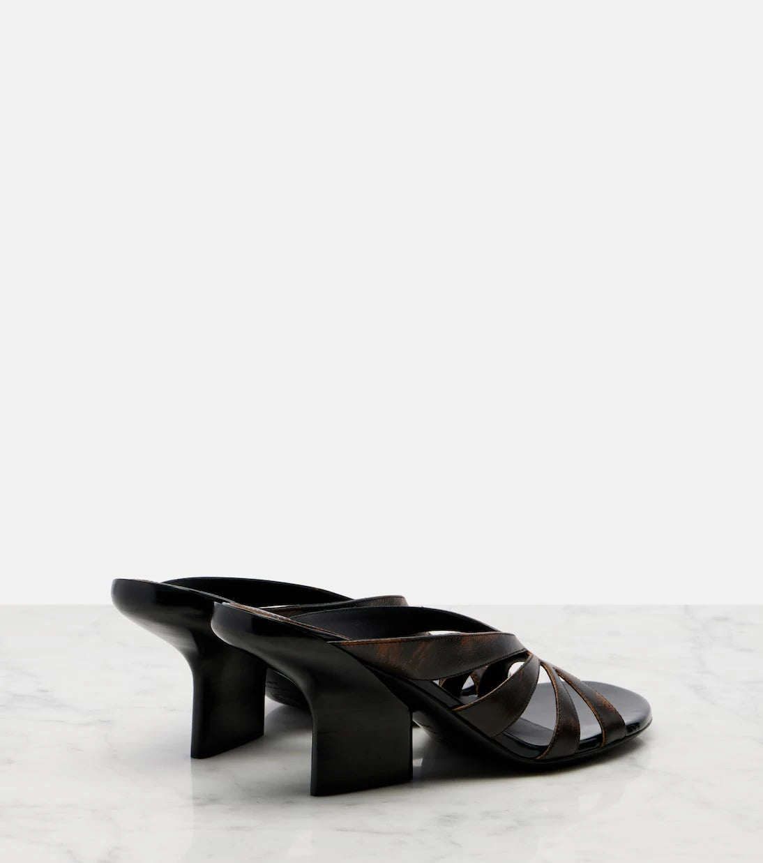 Dries Van Noten - Distressed leather mules