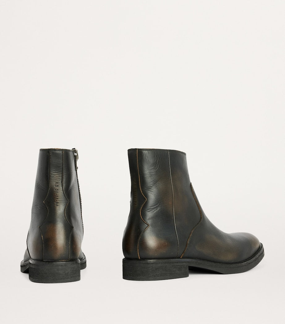 Leather Lang Ankle Boots