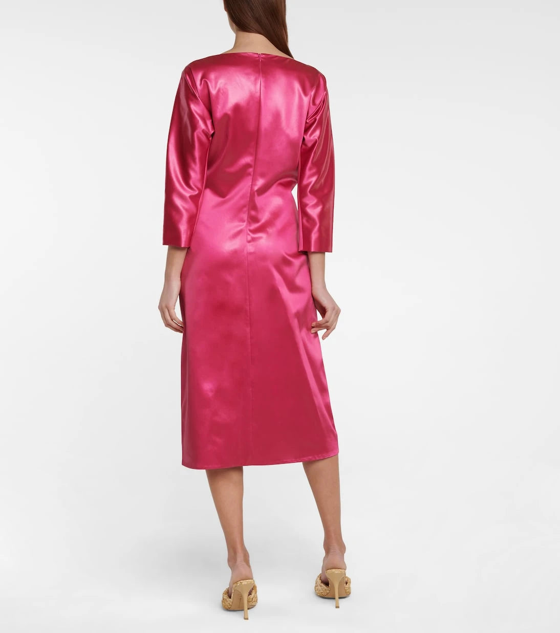 Marni - Ruched satin midi dress