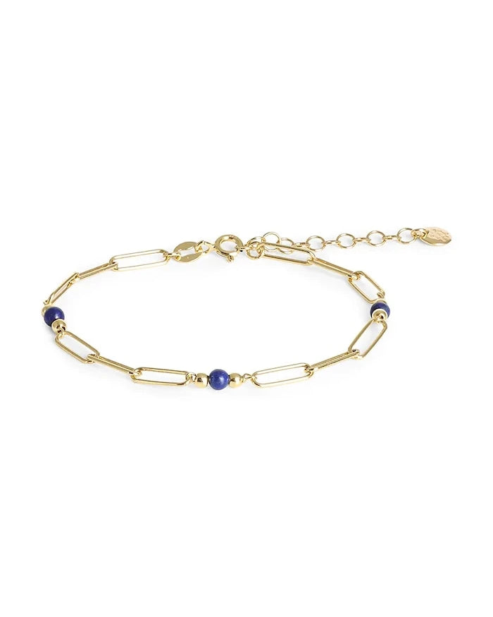 ANIA KRUK kadın altın kaplama gümüş bilezik lapis lazuli DUO