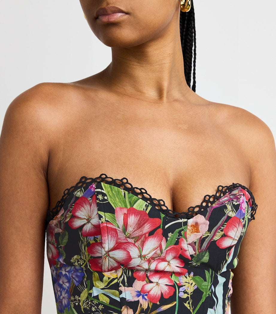 Charo Ruiz Ibiza Multi Floral Bio Bustier Top